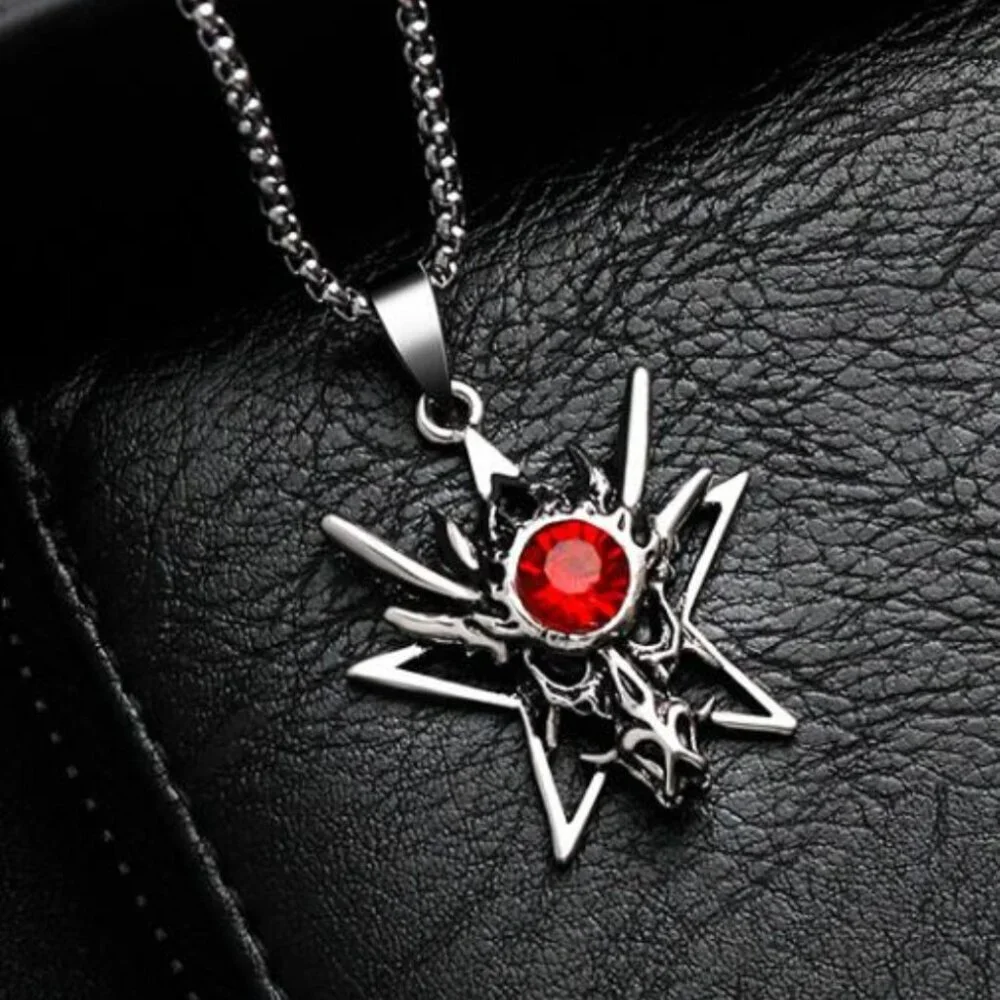 Animal Zodiac Dragon ruby Pendant Necklace for Men, BL55590008
